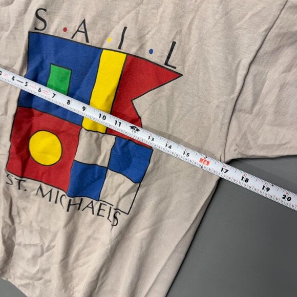 Vintage Sail St. Michael’s 80s Art‎ Tee Shirt Medium - Picture 5 of 7